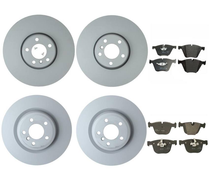 BMW Brake Kit - Pads and Rotors Front &  Rear (374mm/370mm)